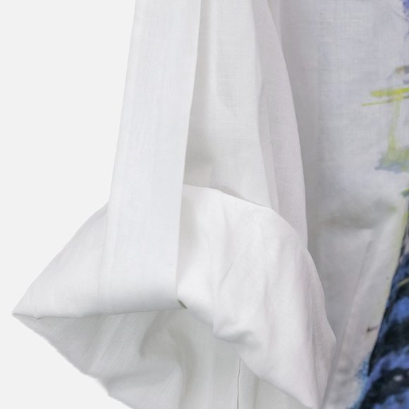 Akris Punto White Silk Watercolor Shirt - Picture 6 of 11